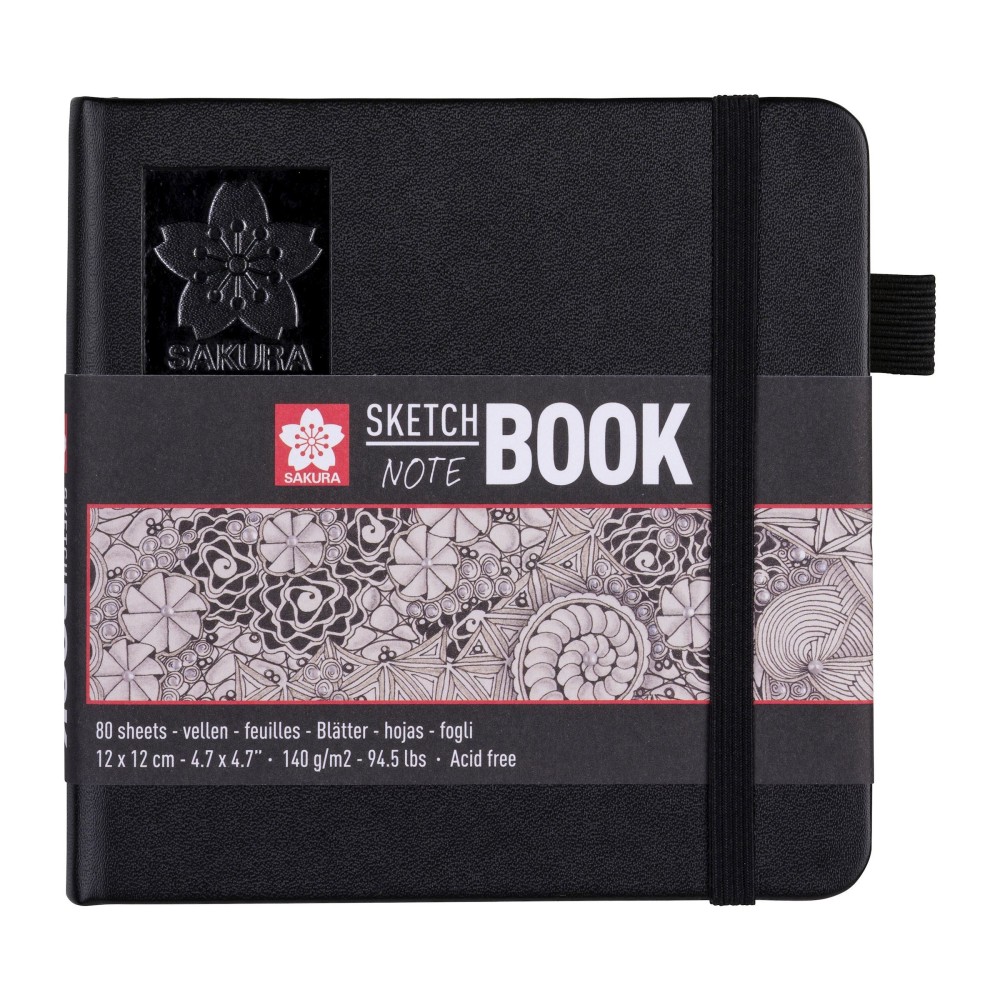 Sketch, note book - Sakura - cream white, 12 x 12 cm