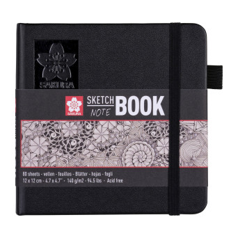 Sketch, note book - Sakura - cream white, 12 x 12 cm