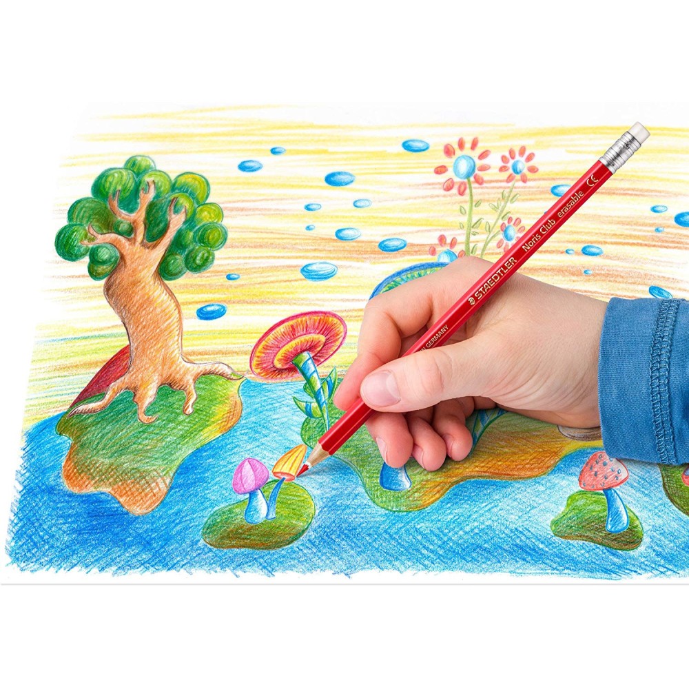 Erasable colored Noris pencils set - Staedtler - 12 colors