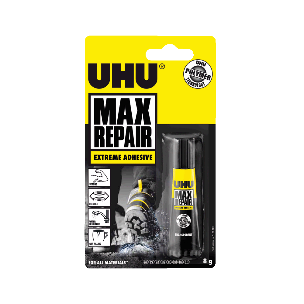 Extremely strong adhesive glue Max Repair - UHU - transparent, 8 g