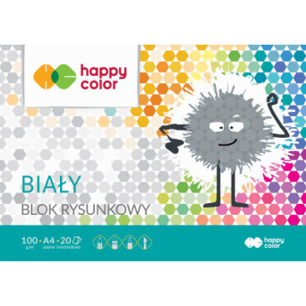 Drawing pad A4 - Happy Color - white, 100 g, 20 sheets