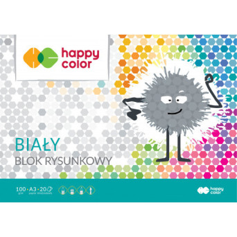 Drawing pad A3 - Happy Color - white, 100 g, 20 sheets