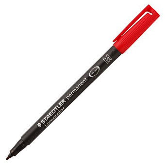Foliopis permanentny Lumocolor - Staedtler - czerwony, M