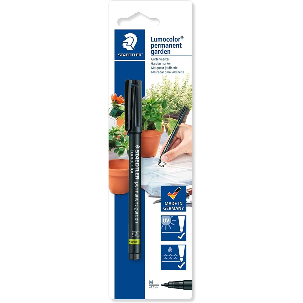 Pisak permanentny Lumocolor Garden - Staedtler - czarny, M
