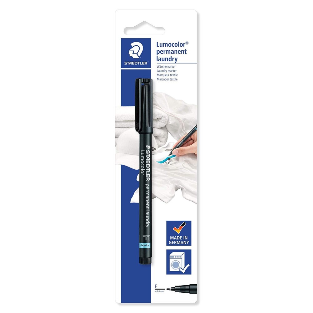 Permanent Laundry Lumocolor Pen - Staedtler - black, F