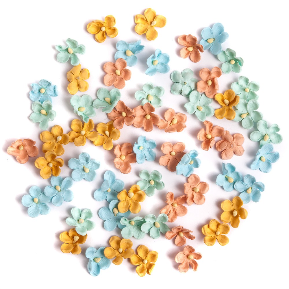 Paper flowers - DpCraft - pastel, 60 pcs.