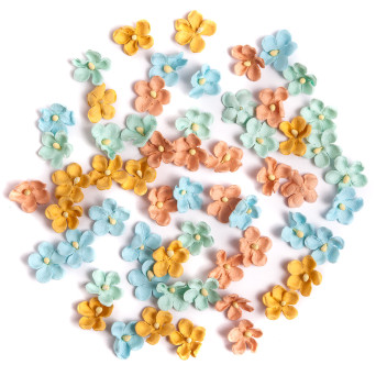 Paper flowers - DpCraft - pastel, 60 pcs.