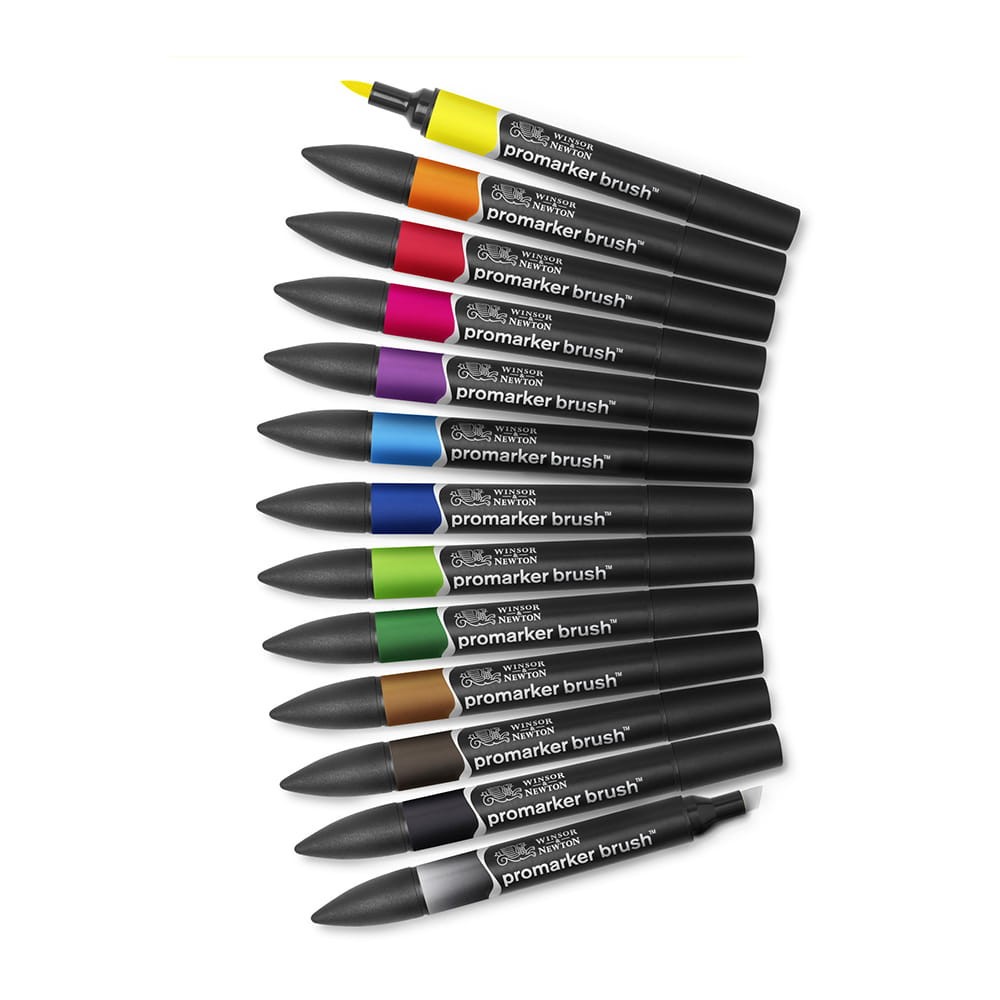 Promarker Brush Set 1 - Winsor & Newton - 12 + 1 pcs.