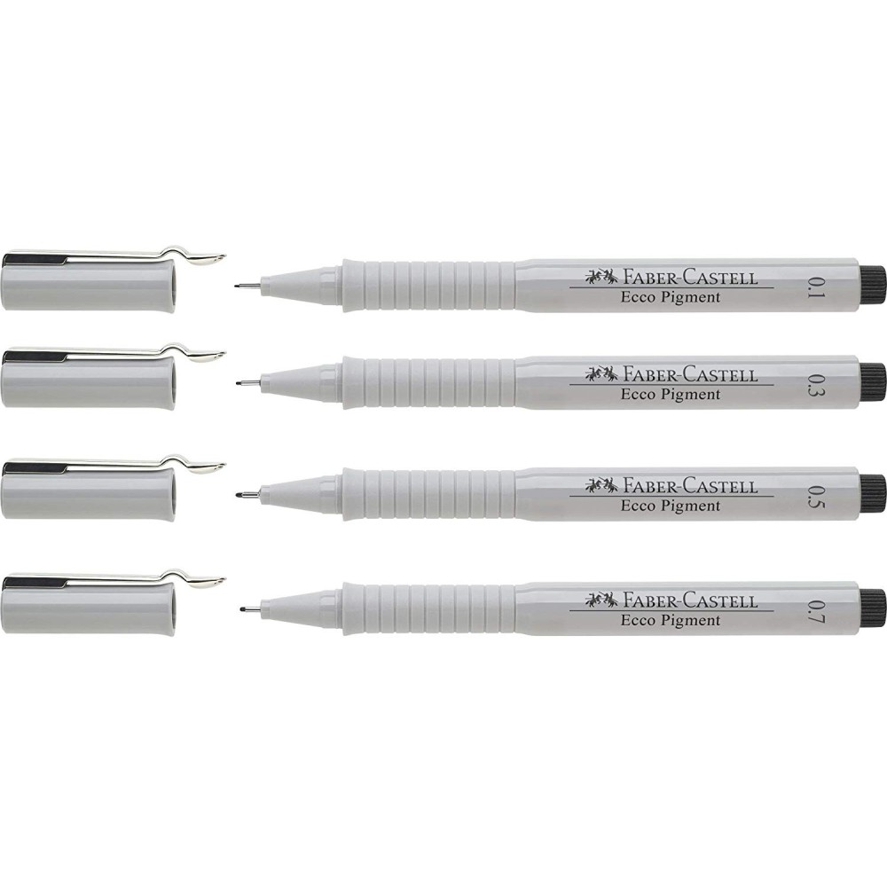 Zestaw cienkopisów Ecco Pigment - Faber-Castell - 4 szt.