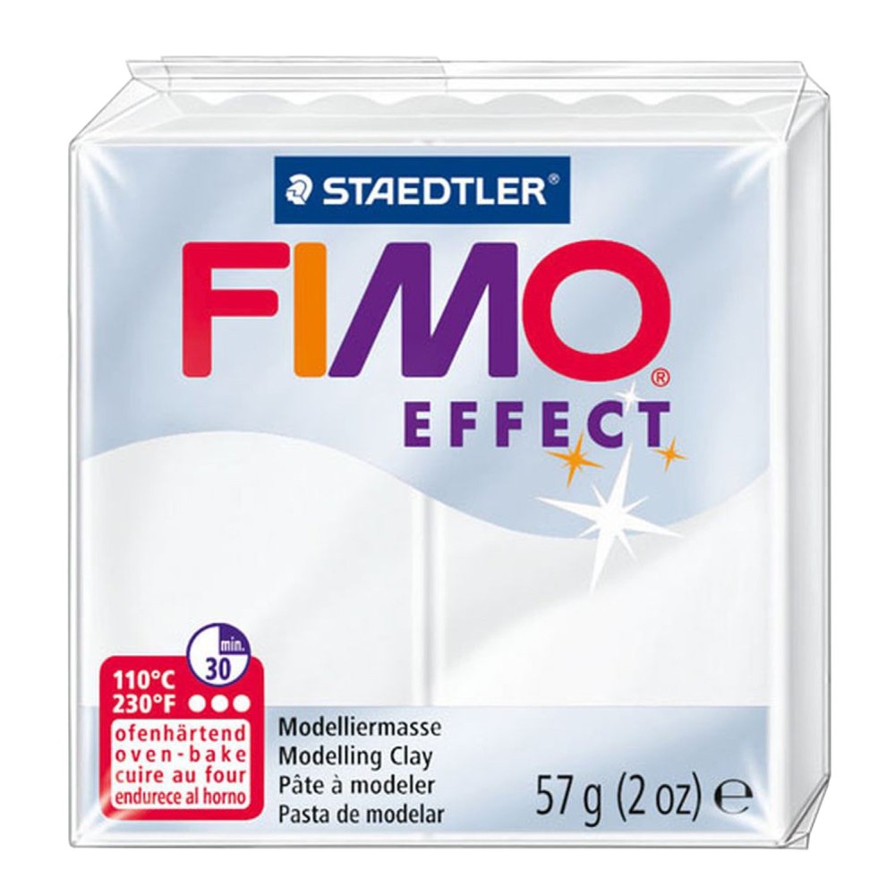 Masa termoutwardzalna Fimo Effect - Staedtler - biała przezroczysta, 57 g