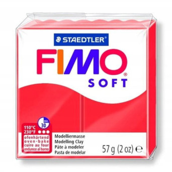 Masa termoutwardzalna Fimo Soft - Staedtler - czerwona, 57 g