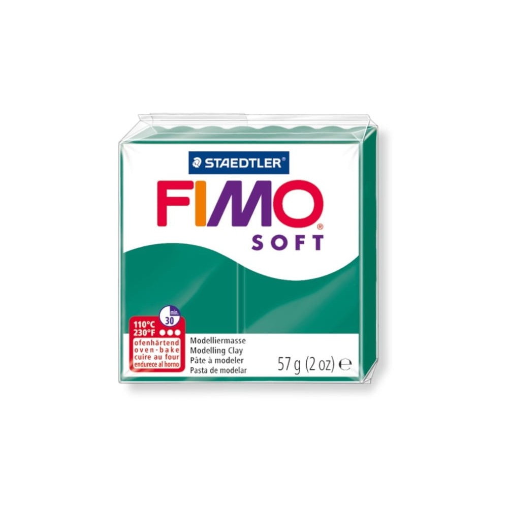 Masa termoutwardzalna Fimo Soft - Staedtler - szmaragdowa, 57 g