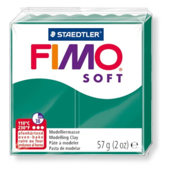Masa termoutwardzalna Fimo Soft - Staedtler - szmaragdowa, 57 g