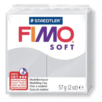 Fimo Soft modelling clay - Staedtler - soft grey, 57 g