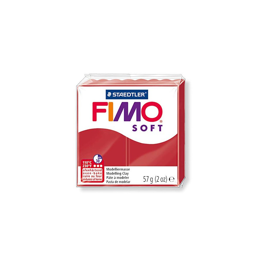 Masa termoutwardzalna Fimo Soft - Staedtler - czerwień świąteczna, 57 g