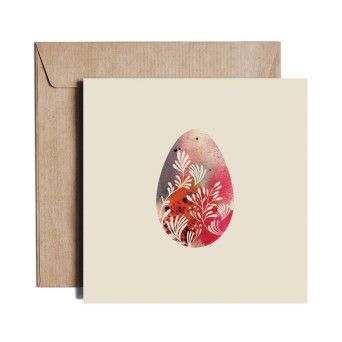 Kartka okolicznościowa - PiesKot - Imaginary Egg, 14,5 x 14,5 cm