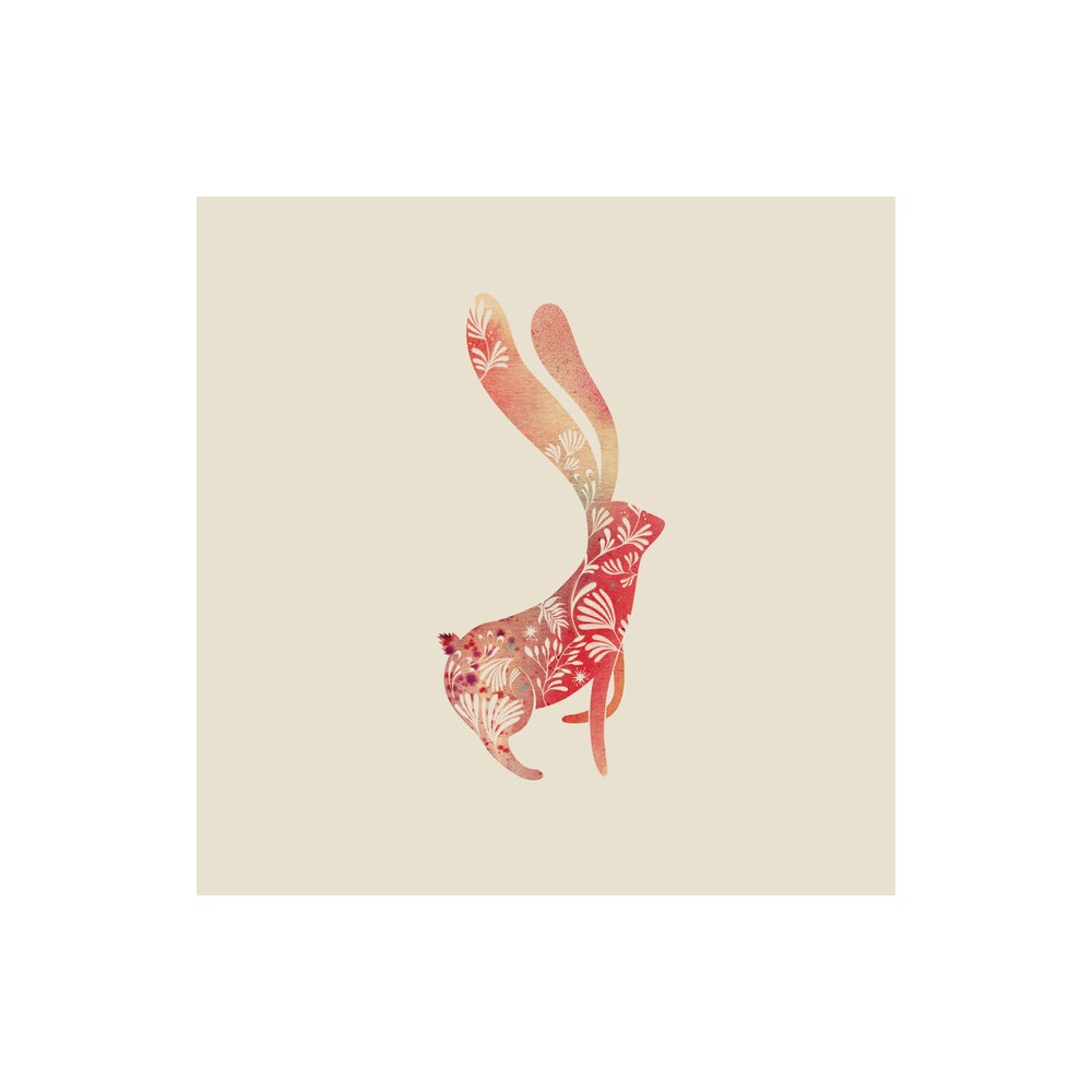 Greeting card - Pieskot - Imaginary Rabbit, 14,5 x 14,5 cm