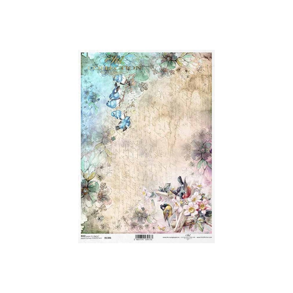 Papier do decoupage A4 - ITD Collection - ryżowy, R1386