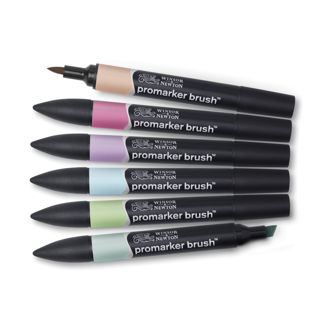 Zestaw Promarker Brush - Winsor & Newton - Pastel Tones, 6 szt.
