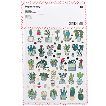 Naklejki Hygge - Paper Poetry - rośliny, 210 szt.