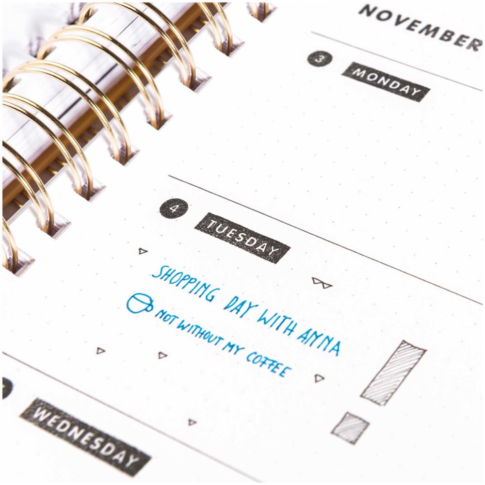 Zestaw stempli silikonowych - Paper Poetry - Bullet Journal, litery drukowane