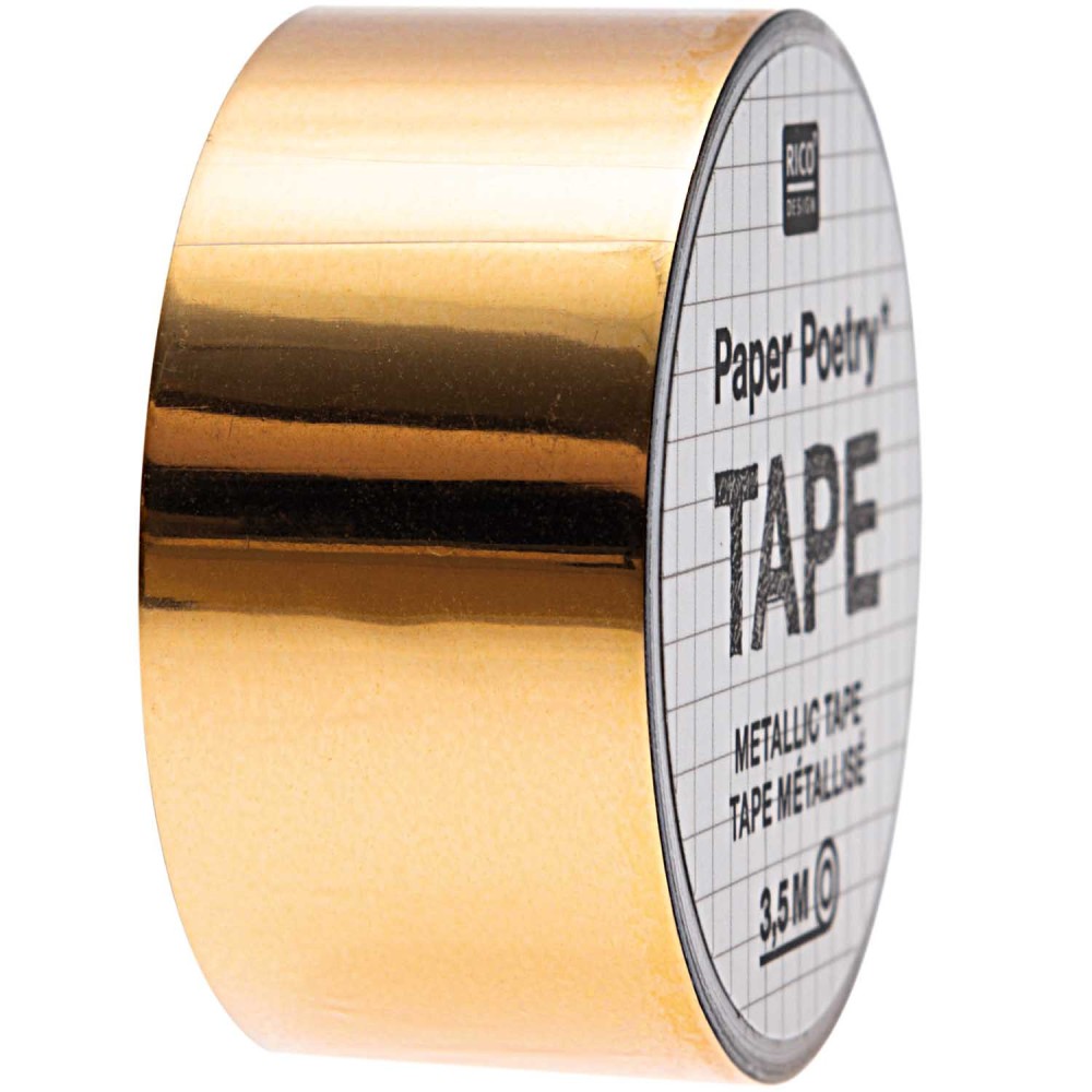 Taśma ozdobna Mirror Metallic - Paper Poetry - Gold, 19 mm x 3,5 m