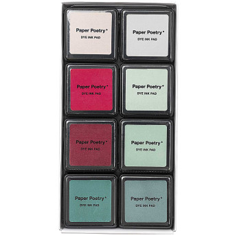 Dye ink pad set - Paper Poetry - classic colors, 8 pcs.