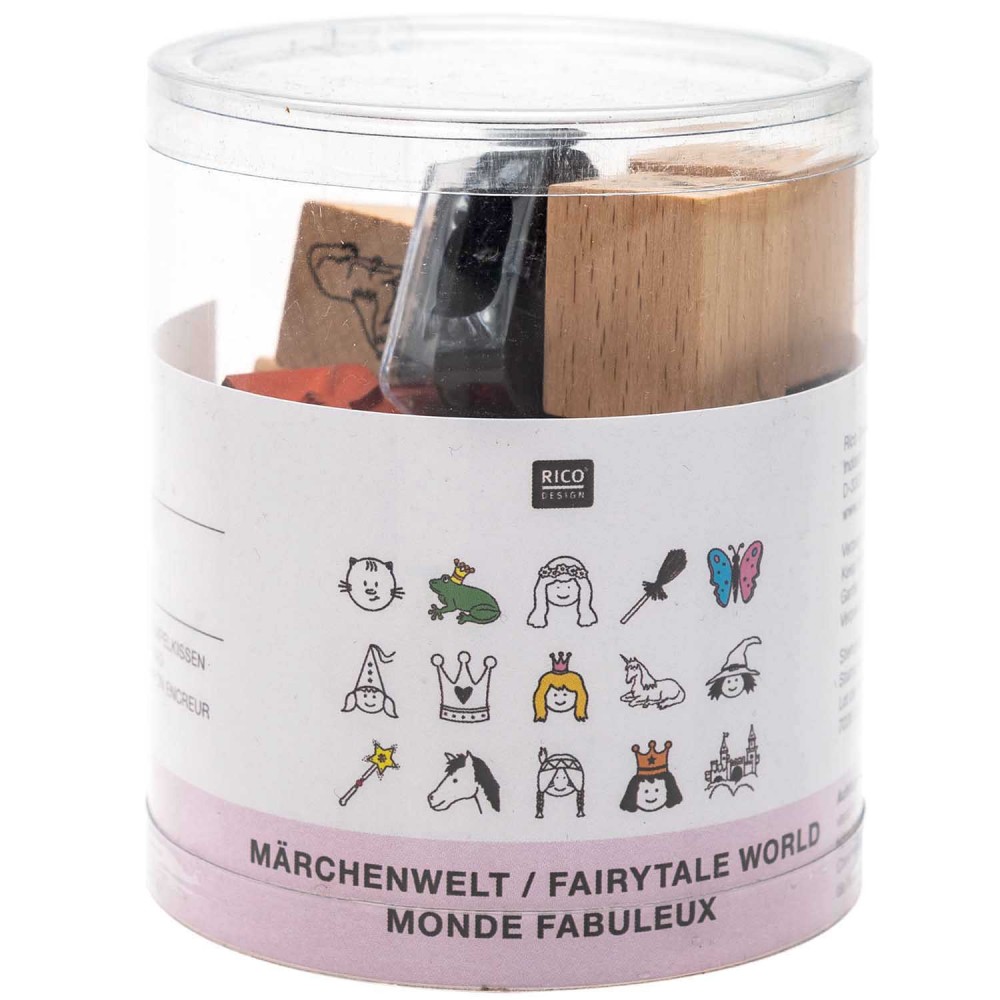 Wooden Fairytale stamp set - Rico Design - 15 pcs.