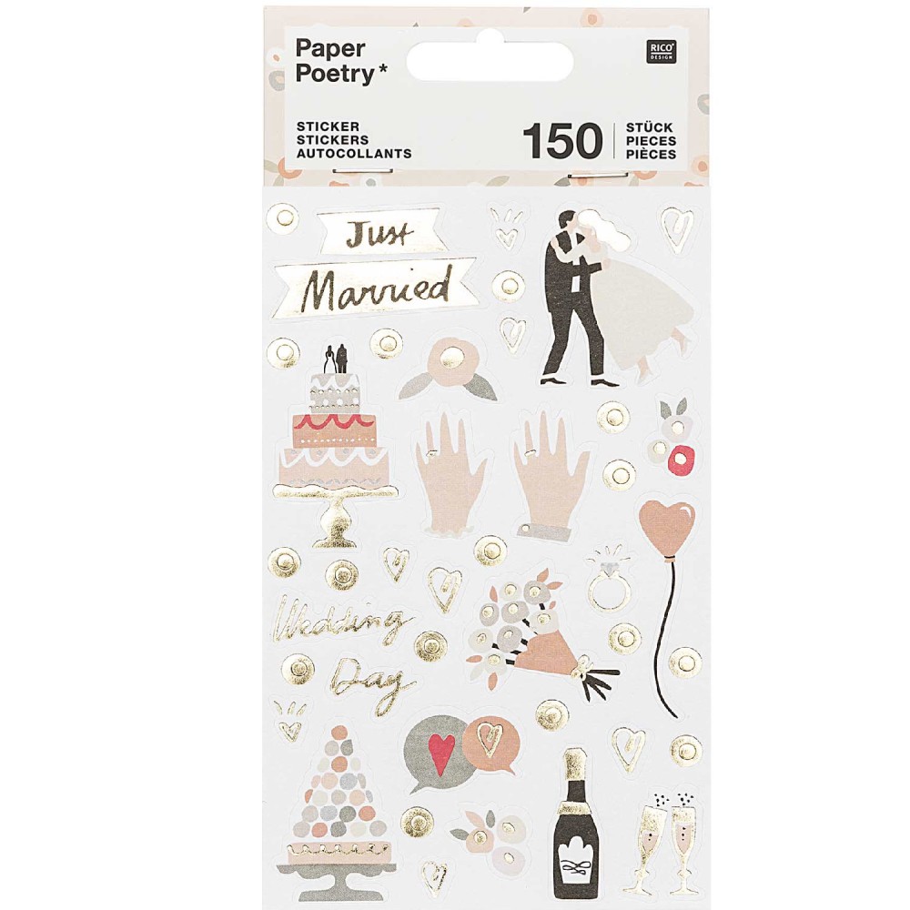 Wedding stickers - Paper Poetry - 150 pcs.