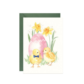Greeting card A6 - Paperwords - Elegant chickens