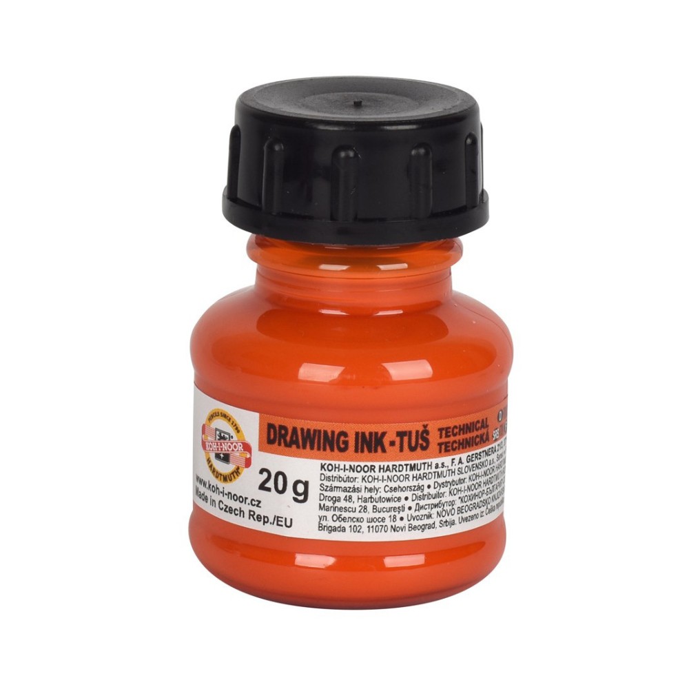 Technical drawing ink - Koh-I-Noor - orange, 20 g