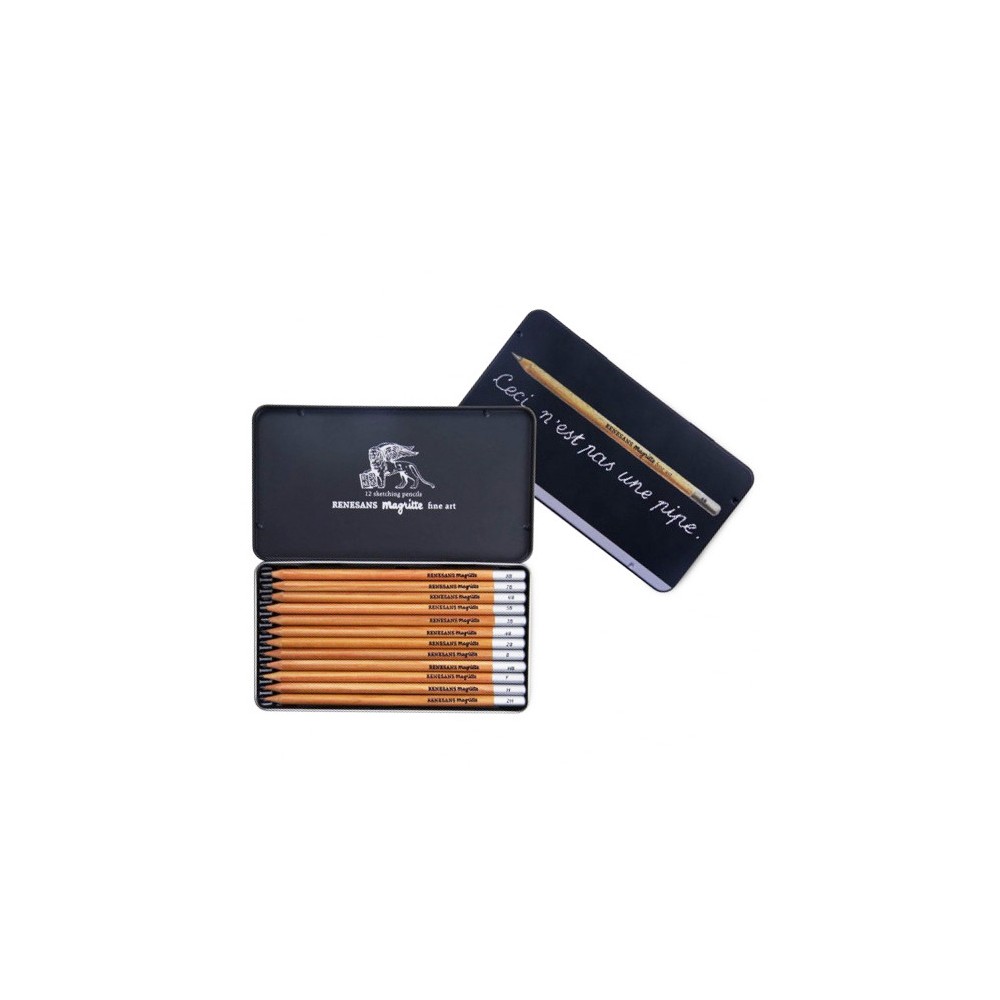 Drawing artist Magritte pencil set - Renesans - 12 pcs.