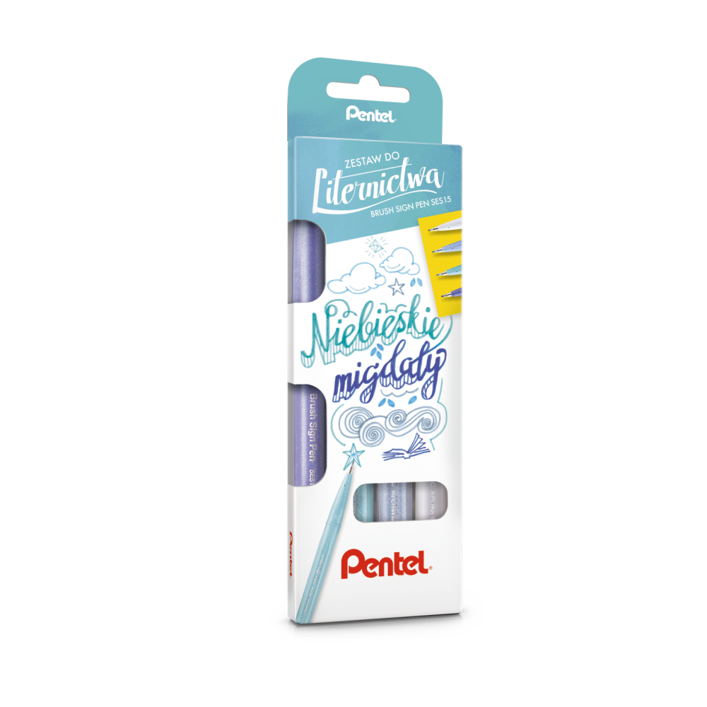 Set of artistic Brush Sign Pen - Pentel - 4 pcs.