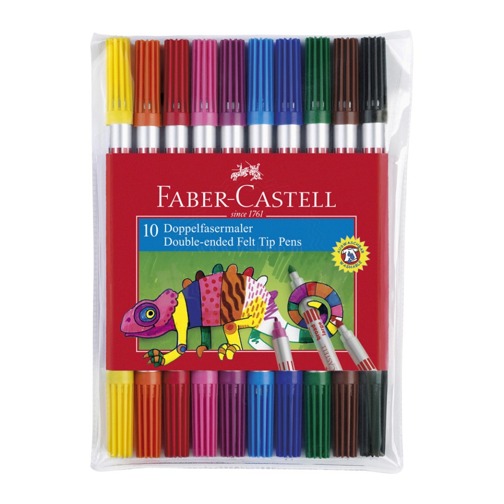 Zestaw dwustronnych flamastrów - Faber-Castell - 10 kolorów