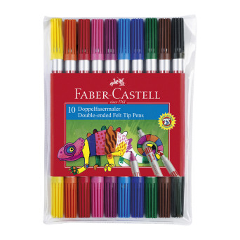 Zestaw dwustronnych flamastrów - Faber-Castell - 10 kolorów