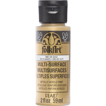 FolkArt Multi-Surface Metallic Acrylic Paints - 14K Gold