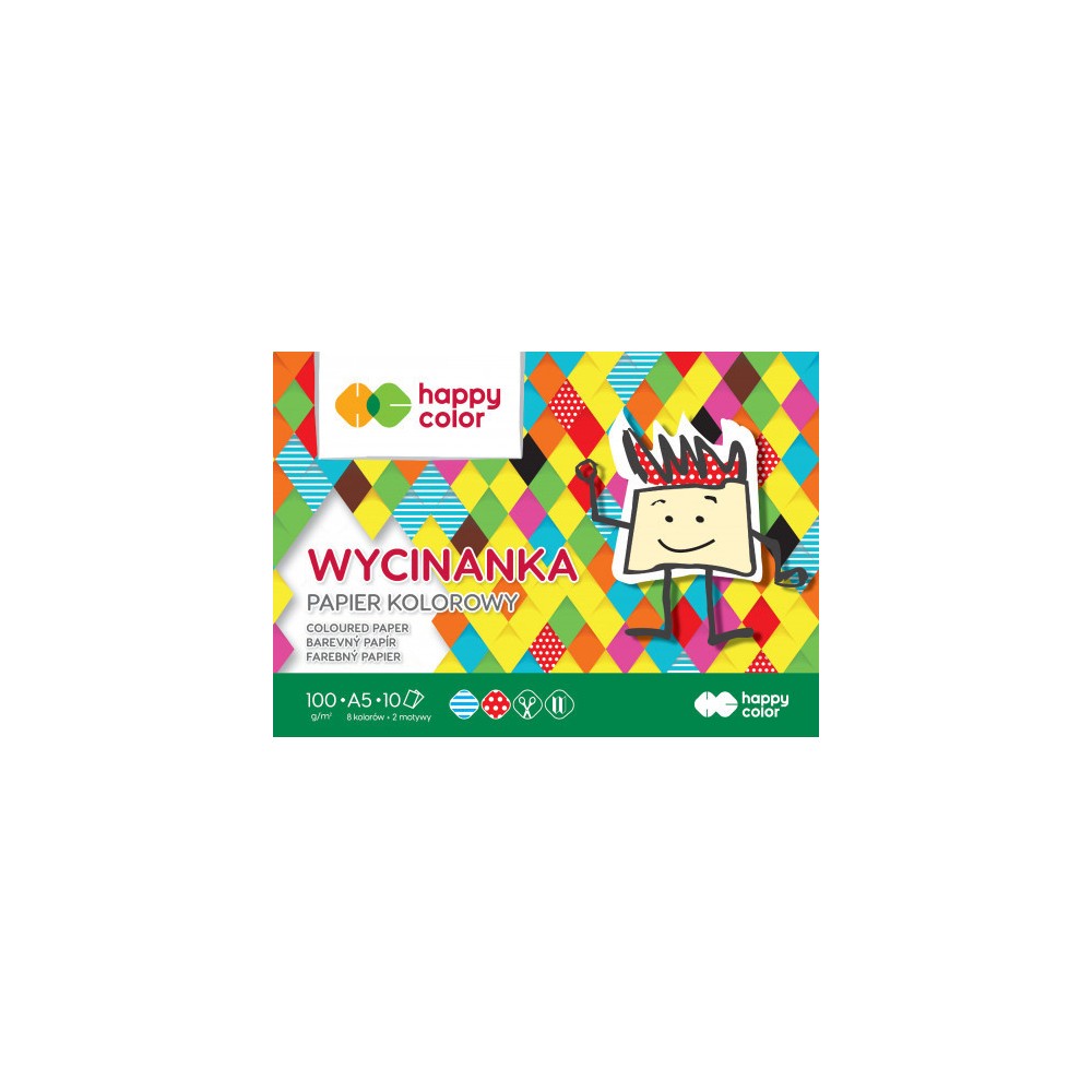 Colored paper pad A5 - Happy Color - 100 g, 10 sheets