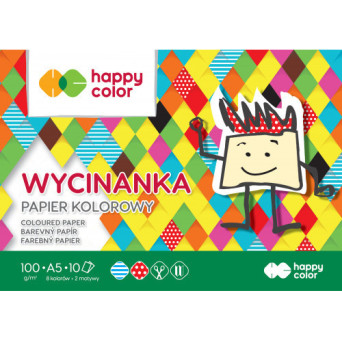 Colored paper pad A5 - Happy Color - 100 g, 10 sheets