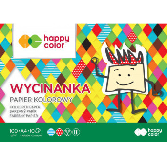 Colored paper pad A4 - Happy Color - 100 g, 10 sheets