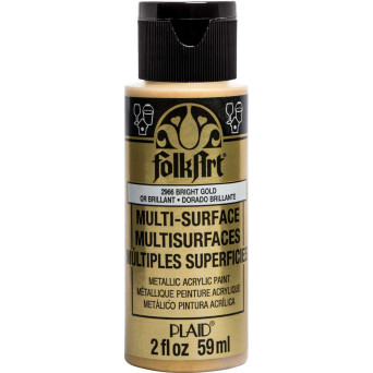 FolkArt Multi-Surface Metallic Acrylic Paints - Bright Gold