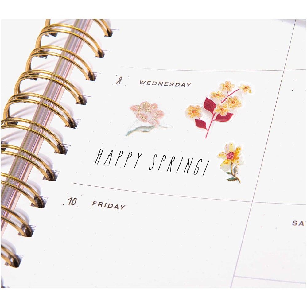 Gel stickers - Paper Poetry - flowers, 35 pcs.
