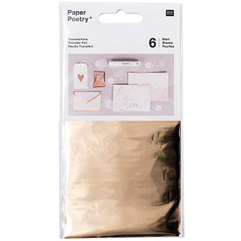 Transfer foil - Paper Poetry - gold, 6 pcs.
