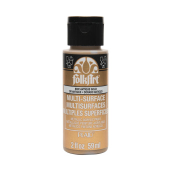 Farba metaliczna Multi-Surface - FolkArt - Anitque Gold, 59 ml