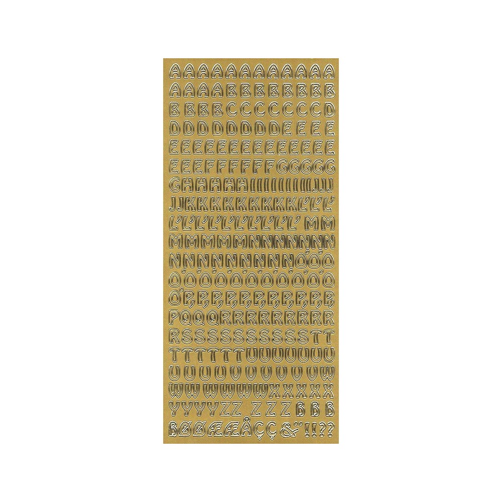 Stickers - Alphabet (Capital Letter) 267 Gold
