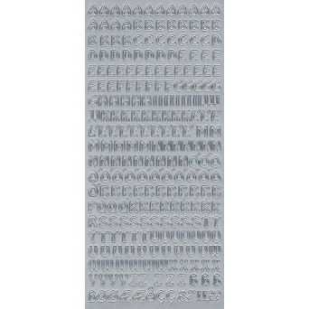 Stickers - Alphabet (Capital Letter) 267 Silver