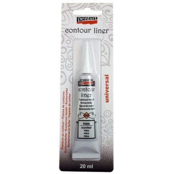 Contour glass liner - Pentart - pearl, 20 ml
