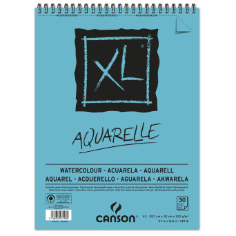 Blok do akwareli ze spiralą XL Aquarelle, A3 - Canson - 300 g, 30 ark.