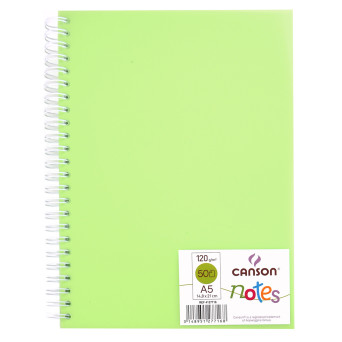 Notes polipropylenowy A5 - Canson - zielony, 120 g, 50 ark.