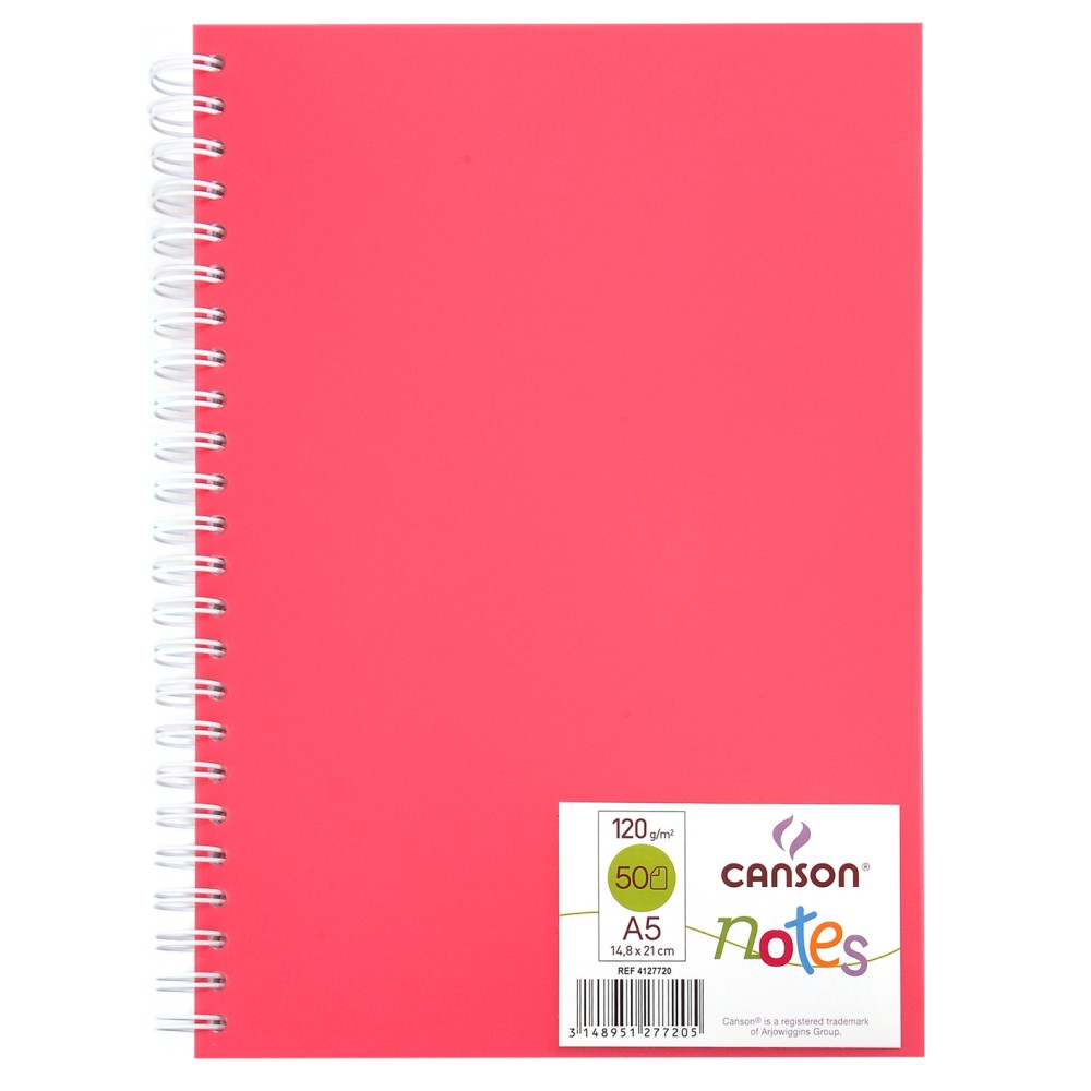 Notes polipropylenowy A5 - Canson - różowy, 120 g, 50 ark.