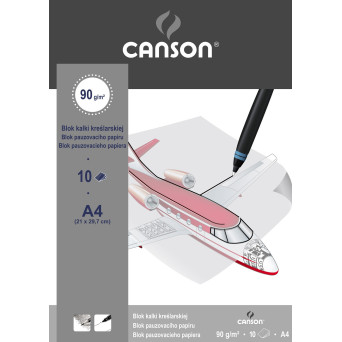 Blok, kalka kreślarska A4 - Canson - 90 g, 10 ark.